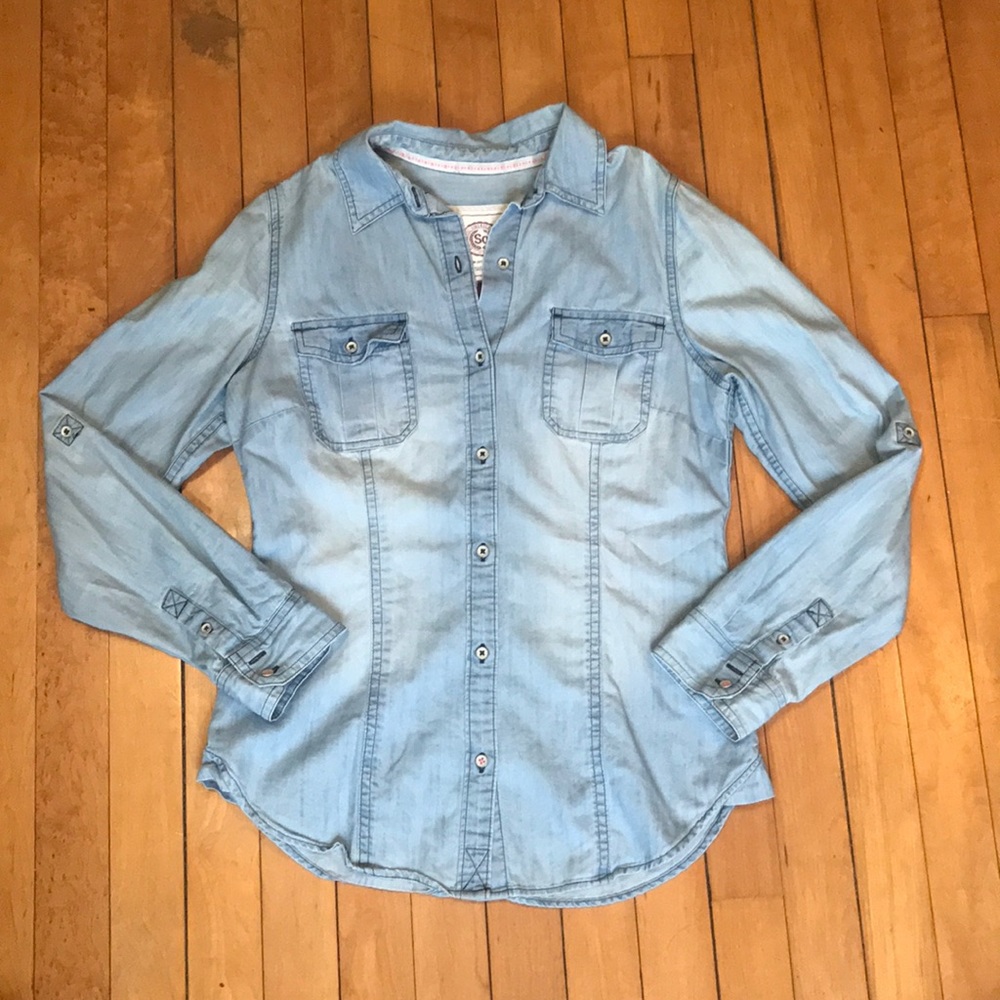 Denim button up